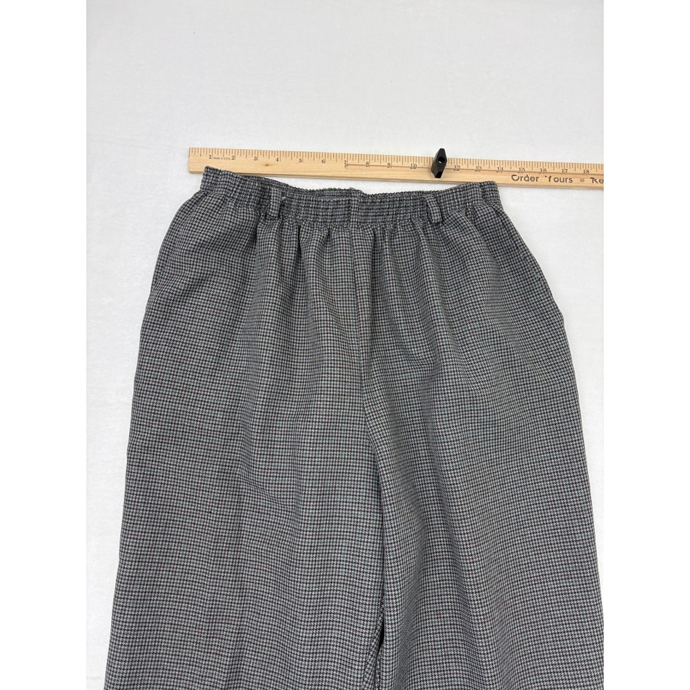 Alfred Dunner Women 14 Houndstooth Elastic Waist Dress Pants Made in USA Vintage - Picture 4 of 11